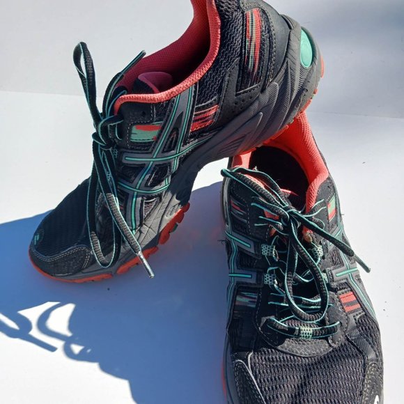 Asics Size 9 Black Orange men's Sneaker Shoes - Picture 3 of 11